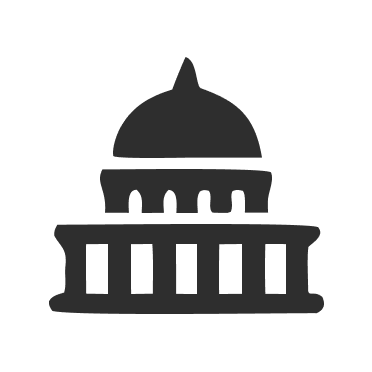 STOCK - Capital Building Icon (Grey)