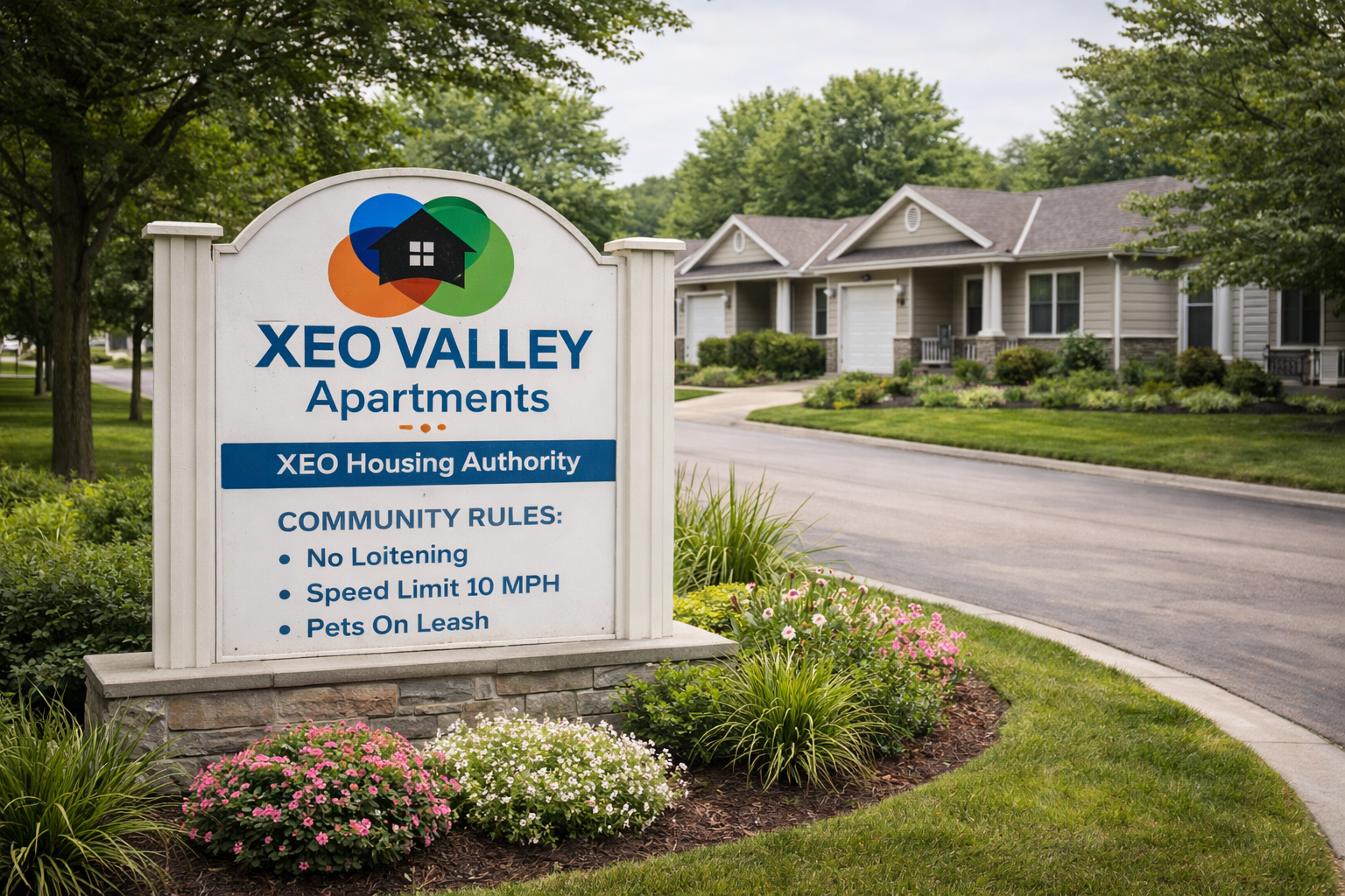 Housing sign and community