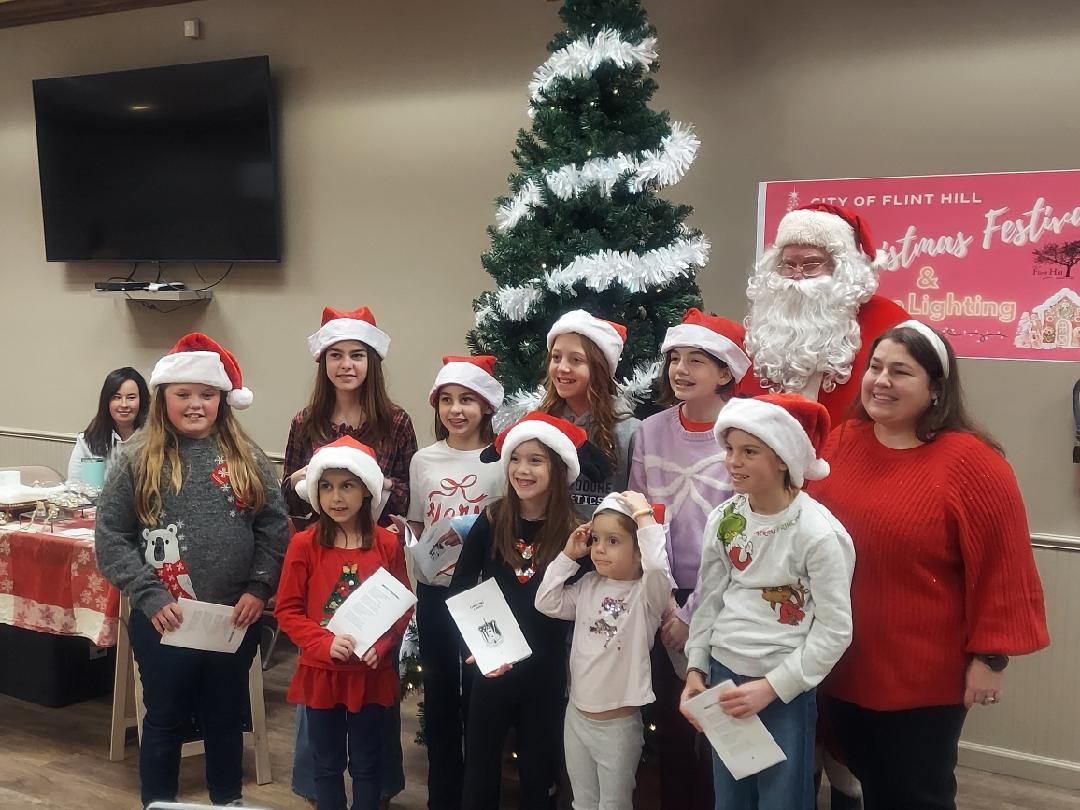 Santa and Children's Choir at First Annual Christmas Market